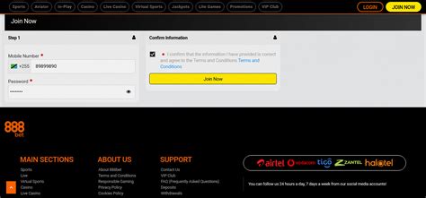 888Bet Registration Tanzania: Sign.